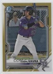 Terrin Vavra [Gold Refractor] Baseball Cards 2021 Bowman Chrome Prospects Prices