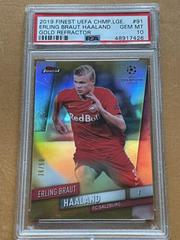 Erling Haaland [Gold Refractor] #116 Soccer Cards 2019 Finest UEFA Champions League Prices