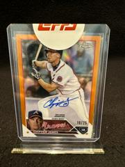 Chipper Jones [Orange] #CLA-CJ Baseball Cards 2023 Topps Chrome Legends Autograph Refractors Prices
