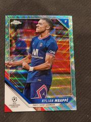 Kylian Mbappe [Aqua Wave Refractor] Soccer Cards 2021 Topps Chrome UEFA Champions League Prices