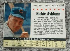 Richie Ashburn [Hand Cut] #192 Baseball Cards 1961 Post Cereal Prices