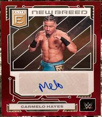 Carmelo Hayes [Red] Wrestling Cards 2023 Donruss Elite WWE New Breed Autograph Prices
