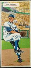 Karl Spooner, Jim Hughes Baseball Cards 1955 Topps Doubleheaders Prices