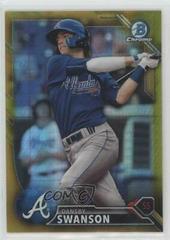 Dansby Swanson [Gold] Baseball Cards 2016 Bowman Chrome National Refractors Prices