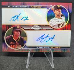 CJ Abrams, MacKenzie Gore [Red Black Pulse] #DA-GA Baseball Cards 2022 Topps Chrome Sonic Dual Autographs Prices