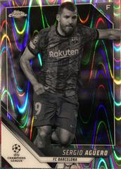 Sergio Aguero [Black & White Ray Wave Refractor] Soccer Cards 2021 Topps Chrome UEFA Champions League Prices