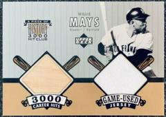 Willie Mays [Jersey, Bat] #WMJB Baseball Cards 2000 Upper Deck Piece of History 3000 Hit Club Prices