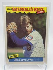Rick Sutcliffe #39 Baseball Cards 1986 Fleer Baseball's Best Prices