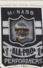 Donovan McNabb #153 Football Cards 2003 Upper Deck Patch Collection Prices