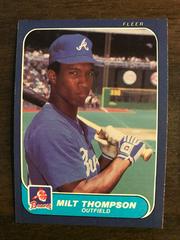 Milt Thompson Baseball Cards 1986 Fleer Prices