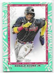 Ronald Acuna Jr. [Aqua] Baseball Cards 2022 Topps Rip Prices