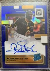 Rodolfo Castro [Blue] Baseball Cards 2022 Panini Donruss Optic Rated Rookie Signatures Prices