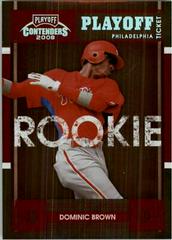 Dominic Brown [Playoff Ticket] Baseball Cards 2008 Playoff Contenders Prices
