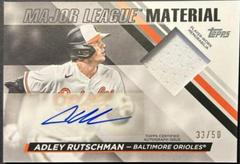 Adley Rutschman #MLMA-ARU Baseball Cards 2024 Topps Major League Material Autograph Prices