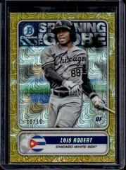 Luis Robert [Gold Refractor Mega Box Mojo] #STG-LR Baseball Cards 2020 Bowman Chrome Spanning the Globe Prices