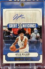 Jaylin Williams [Gold] #GS-JYW Basketball Cards 2022 Panini Hoops Great SIGnificance Autographs Prices