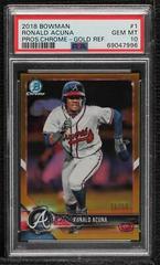 Ronald Acuna [Gold Refractor] Baseball Cards 2018 Bowman Chrome Prospects Prices