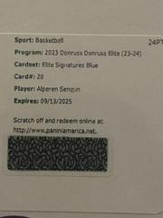 Alperen Sengun [Blue] #20 Basketball Cards 2023 Donruss Elite Signature Prices
