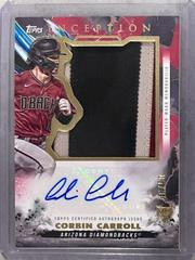 Corbin Carroll Baseball Cards 2023 Topps Inception Autograph Jumbo Patch Prices