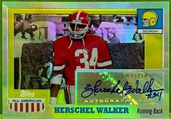 Herschel Walker [Chrome Refractor] #A-HW Football Cards 2005 Topps All American Autograph Prices