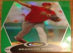 Brandon Webb #15 Baseball Cards 2008 Finest Prices