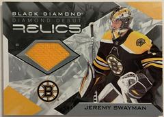 Jeremy Swayman [Autograph Patch] #DD-JS Hockey Cards 2021 Upper Deck Black Diamond Debut Relics Prices