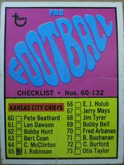 Checklist 60-132 #132 Football Cards 1967 Topps Prices