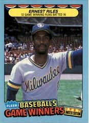 Ernest Riles #36 Baseball Cards 1987 Fleer Game Winners Prices