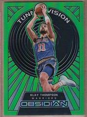 Klay Thompson [Green Flood] #16 Basketball Cards 2021 Panini Obsidian Tunnel Vision Prices