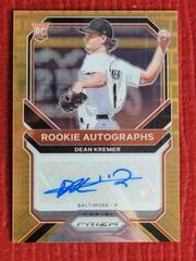 Dean Kremer [Gold Pandora Prizm] #RA-DK Baseball Cards 2021 Panini Prizm Rookie Autographs Prices