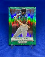Deion Sanders [Green Prizm] #129 Baseball Cards 2012 Panini Prizm Prices