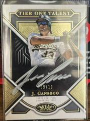 Jose Canseco [Silver Ink] #T1TA-JC Baseball Cards 2023 Topps Tier One Talent Autographs Prices