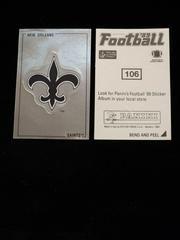 New Orleans Saints [Logo Foil] Football Cards 1989 Panini Sticker Prices