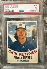 Dick Ruthven #74 Baseball Cards 1977 Hostess Twinkies Hand Cut Prices