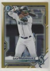 Julio Rodriguez [Gold Refractor] #BCP-86 Baseball Cards 2021 Bowman Chrome Prospects Prices
