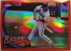 Chipper Jones [Orange Refractor] #110 Baseball Cards 2010 Topps Chrome Prices