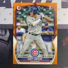 Matt Mervis [Orange] #BP-74 Baseball Cards 2023 Bowman Paper Prospects Prices