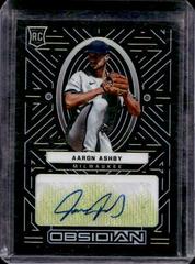 Aaron Ashby [Yellow] #OA-AA Baseball Cards 2022 Panini Chronicles Obsidian Autographs Prices