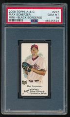 Max Scherzer [Mini Black Bordered] #297 Baseball Cards 2008 Topps Allen & Ginter Prices