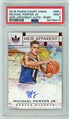 Michael Porter Jr. [Ruby] Basketball Cards 2018 Panini Court Kings Heir Apparent Autographs Prices