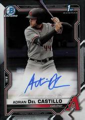 Adrian Del Castillo #CDA-AD Baseball Cards 2021 Bowman Draft Pick Chrome Autographs Prices