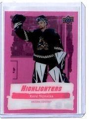 Karel Vejmelka [Pink] #HL-24 Hockey Cards 2022 Upper Deck Highlighters Prices