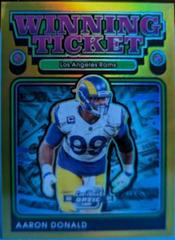 Aaron Donald [Gold] #WT19 Football Cards 2021 Panini Contenders Optic Winning Ticket Prices