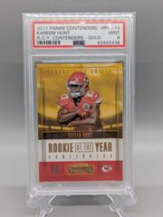 Kareem Hunt [Gold] Football Cards 2017 Panini Contenders Rookie of the Year Prices