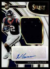 Nico Collins [White] #JRS-NCO Football Cards 2021 Panini Select Jumbo Rookie Signature Swatches Prices