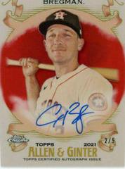 Alex Bregman [Red Refractor] Baseball Cards 2021 Topps Allen & Ginter Chrome Autographs Prices