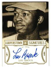 Lou Brock Baseball Cards 2013 Panini Cooperstown Signatures Prices