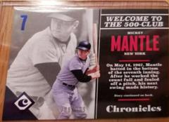 Mickey Mantle [Blue] #7 Baseball Cards 2017 Panini Chronicles Prices