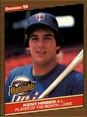 Kent Hrbek #19 Baseball Cards 1986 Donruss Highlights Prices