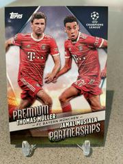Thomas Muller, Jamal Musiala #PP-10 Soccer Cards 2022 Topps UEFA Club Competitions Premium Partnerships Prices